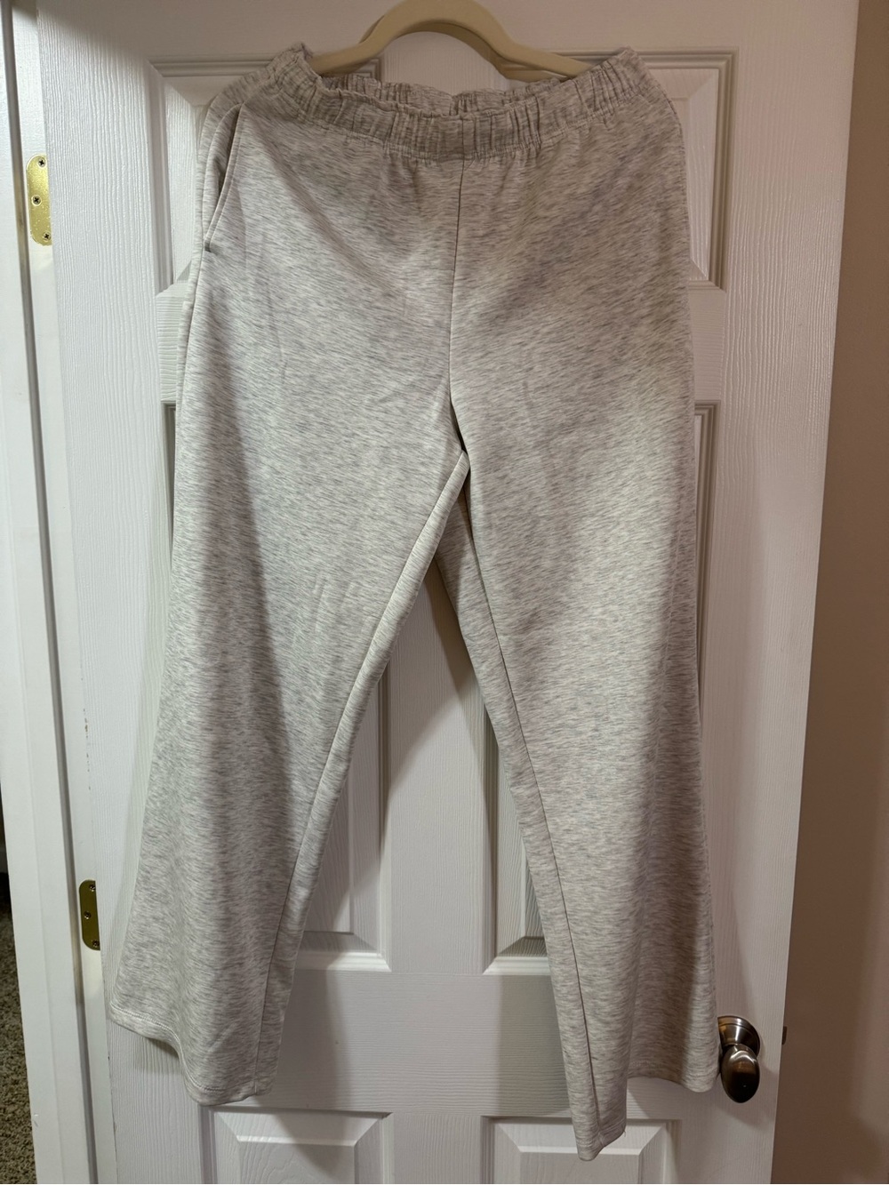 Always Light Heather Gray Wide-Leg Lounge Pants